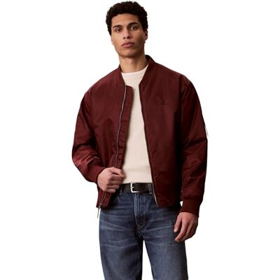 Calvin LS JEANS HERO BOMBER LV04RC526G Chaquetas para hombre, color rojo (momento moca), talla L, Rojo (Moca Moment), L Calvin LS JEANS HERO BOMBER LV04RC526G Chaquetas para hombre, color rojo (momento moca), talla L, Rojo (Moca Moment), L