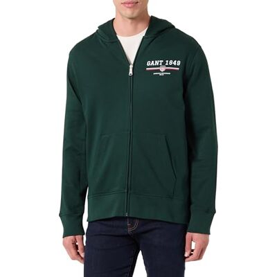 GANT Graphic Full Zip Hoodie Sudadera con Capucha Hombre (Pack de 1) GANT Graphic Full Zip Hoodie Sudadera con Capucha Hombre (Pack de 1)
