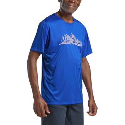Jack Wolfskin Peak Graphic T M Camiseta, Mtn Vibrant Blue, XX-Large Hombres Jack Wolfskin Peak Graphic T M Camiseta, Mtn Vibrant Blue, XX-Large Hombres