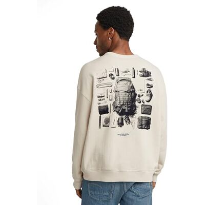 G-STAR Suéter Knolling Back Graphic Loose Sudadera Hombre (Pack de 1) G-STAR Suéter Knolling Back Graphic Loose Sudadera Hombre (Pack de 1)