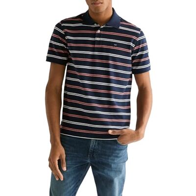 Wrangler Camisa Hombre Corte Regular Stripe Polo Shirt Forget Me Not Wrangler Camisa Hombre Corte Regular Stripe Polo Shirt Forget Me Not