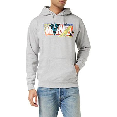 Marvel Hombre Scrapbook Logo Hoodie Sudadera con Capucha Not Applicable, Grey Heather, X-Large Marvel Hombre Scrapbook Logo Hoodie Sudadera con Capucha Not Applicable, Grey Heather, X-Large
