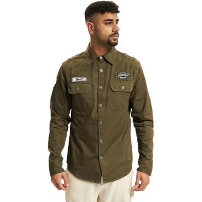 Brandit Luis Vintage Shirt Long Sleeve, Color: olive, Size: S Brandit Luis Vintage Shirt Long Sleeve, Color: olive, Size: S