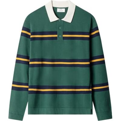 SPRINGFIELD Polo Jacquard Rayado L/S Shirt Hombre (Pack de 1) SPRINGFIELD Polo Jacquard Rayado L/S Shirt Hombre (Pack de 1)