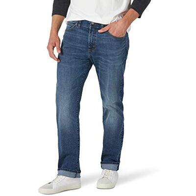 Lee Hombre Jeans Athletic Tapered XM, Regular Fit, Tapered Leg, Azul (Wipeout), 33W / 30L Lee Hombre Jeans Athletic Tapered XM, Regular Fit, Tapered Leg, Azul (Wipeout), 33W / 30L