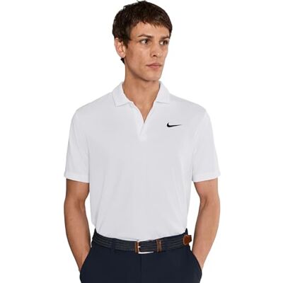 Nike CT DF Solid Polo White/Black L Nike CT DF Solid Polo White/Black L