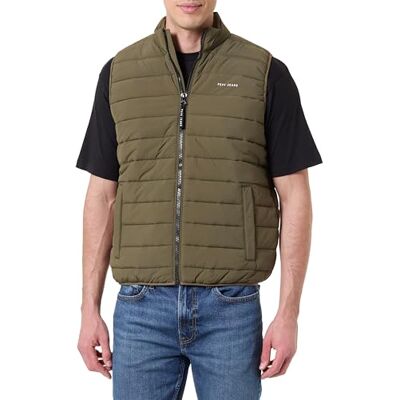 Pepe Jeans Men's M LIGHT PUFFER VEST Jacket, Green(SAFARI GREEN), M Pepe Jeans Men's M LIGHT PUFFER VEST Jacket, Green(SAFARI GREEN), M