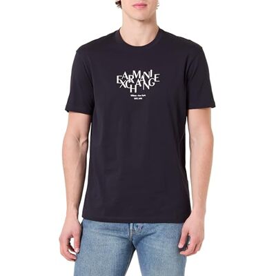 Giorgio Armani 3D Printed Front Logo Plain Camiseta, Azul Oscuro, M Hombres Giorgio Armani 3D Printed Front Logo Plain Camiseta, Azul Oscuro, M Hombres