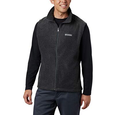 Columbia Steens Mountain Vest Chaleco de Forro Polar, Gris Oscuro Jaspeado, 4X para Hombre Columbia Steens Mountain Vest Chaleco de Forro Polar, Gris Oscuro Jaspeado, 4X para Hombre
