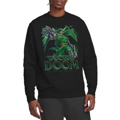 Marvel Doctor Doom Ruler of Latveria Unisex Sweatshirt, Black Sudadera Unisex Adulto (Pack de 1) Marvel Doctor Doom Ruler of Latveria Unisex Sweatshirt, Black Sudadera Unisex Adulto (Pack de 1)