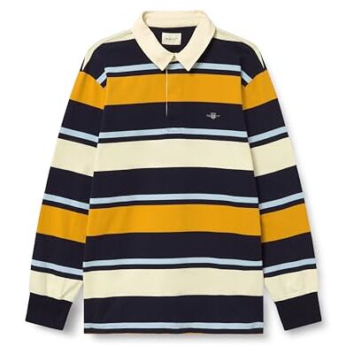 GANT Striped Heavy Rugger Camisa de Polo Hombre (Pack de 1) GANT Striped Heavy Rugger Camisa de Polo Hombre (Pack de 1)