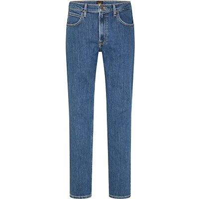 Lee Brooklyn Straight Vaqueros Para Hombre, Mid Stonewash, 46W / 34L Lee Brooklyn Straight Vaqueros Para Hombre, Mid Stonewash, 46W / 34L