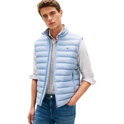 Tommy Hilfiger Chaleco reciclado plegable para hombre, , azul, XS, Azul (azul enérgico), XS Tommy Hilfiger Chaleco reciclado plegable para hombre, , azul, XS, Azul (azul enérgico), XS