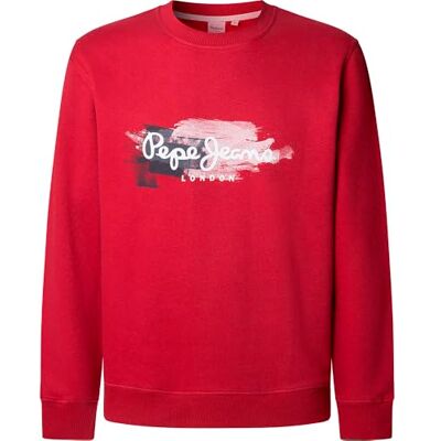 Pepe Jeans Sudadera Trey Crew para Hombre, Rojo (Rojo Rugby), XS Pepe Jeans Sudadera Trey Crew para Hombre, Rojo (Rojo Rugby), XS