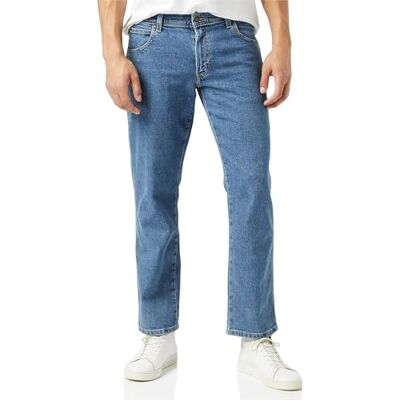 Wrangler Durables Regular Fit Vaqueros, Stonewash, 46W / 32L Hombre Wrangler Durables Regular Fit Vaqueros, Stonewash, 46W / 32L Hombre