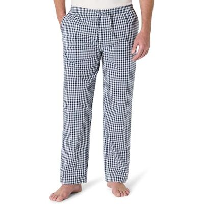 Amazon Essentials Pantalones de Pijama de Popelina de Algodón de Corte Recto con Cintura Elástica con Cordón Hombre, Azul Marino Blanco Guinga, S Amazon Essentials Pantalones de Pijama de Popelina de Algodón de Corte Recto con Cintura Elástica con Cordón Hombre, Azul Marino Blanco Guinga, S