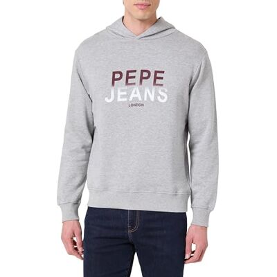 Pepe Jeans M Seasonal Logo III Hoodie Sudadera, Gris (Gris Marga), XXL para Hombre Pepe Jeans M Seasonal Logo III Hoodie Sudadera, Gris (Gris Marga), XXL para Hombre