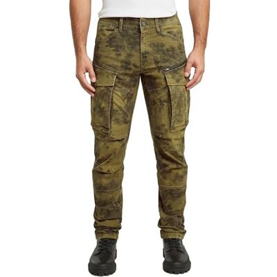 G-STAR Hombres Rovic Zip 3D Regular Tapered Pants, Multicolor Vintage Dust Dark Olive Forest Camo -e081-h584, 34W / 30L G-STAR Hombres Rovic Zip 3D Regular Tapered Pants, Multicolor Vintage Dust Dark Olive Forest Camo -e081-h584, 34W / 30L