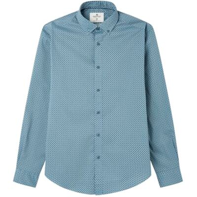 SPRINGFIELD MICROPRINT Easy Care Strech Shirt Camisa, Azul, XL para Hombre SPRINGFIELD MICROPRINT Easy Care Strech Shirt Camisa, Azul, XL para Hombre