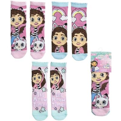 CERDÁ LIFE'S LITTLE MOMENTS Pack de 3 Calcetines infantiles diseño Gabby's Dollhouse Talla 23-26 Cómodos y Suaves Pack Calcetines 3 Piezas Gabby's Dollhouse con Estilo Único y Licencia Oficial CERDÁ LIFE'S LITTLE MOMENTS Pack de 3 Calcetines infantiles diseño Gabby's Dollhouse Talla 23-26 Cómodos y Suaves Pack Calcetines 3 Piezas Gabby's Dollhouse con Estilo Único y Licencia Oficial