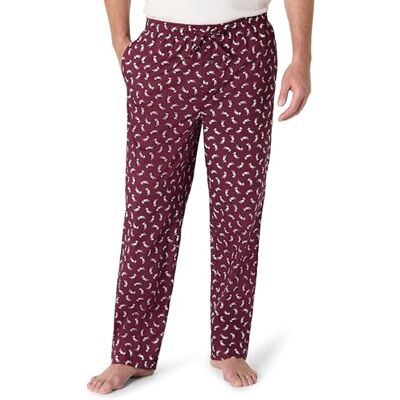 Amazon Essentials Pantalones de Pijama de Popelina de Algodón de Corte Recto con Cintura Elástica con Cordón Hombre, Burdeos Frailecillo, L Amazon Essentials Pantalones de Pijama de Popelina de Algodón de Corte Recto con Cintura Elástica con Cordón Hombre, Burdeos Frailecillo, L