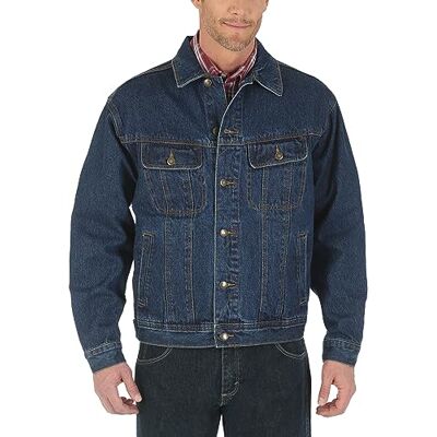 Wrangler Mens Rugged Wear Unlined Denim Jacket,Antique Indigo,Medium Wrangler Mens Rugged Wear Unlined Denim Jacket,Antique Indigo,Medium