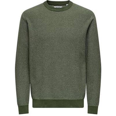 Only & Sons Onsmorgan 12 Structure Crew Knit Noos para Hombre Only & Sons Onsmorgan 12 Structure Crew Knit Noos para Hombre