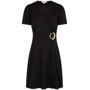 Morgan Vestido Recto de Manga Corta, Negro, 34 Morgan Vestido Recto de Manga Corta, Negro, 34