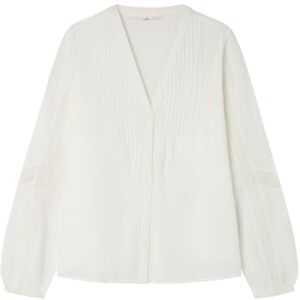 SPRINGFIELD Long Blouse with Pintucks and Laces ON Sleeves Blusa De Manga Larga, Marrón, 36 para Mujer SPRINGFIELD Long Blouse with Pintucks and Laces ON Sleeves Blusa De Manga Larga, Marrón, 36 para Mujer