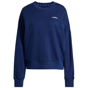 Adidas Donna Seasonal Essentials Colorpop Sweatshirt with Embroidered Graphic, Dark Blue/White, XL Adidas Donna Seasonal Essentials Colorpop Sweatshirt with Embroidered Graphic, Dark Blue/White, XL