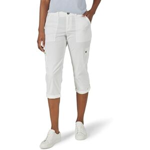 Lee Pantalones Capri Flex-to-go Mid-Rise Relaxed Fit Cargo Capri Pant, Jardín Blanco/Opulento, 44 Lee Pantalones Capri Flex-to-go Mid-Rise Relaxed Fit Cargo Capri Pant, Jardín Blanco/Opulento, 44