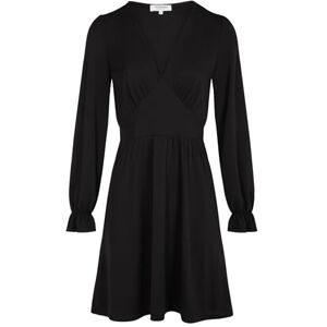 Morgan Vestido Corto Manga Larga con Cuello en v, Negro, 38 Morgan Vestido Corto Manga Larga con Cuello en v, Negro, 38