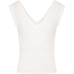 Morgan Camiseta sin mangas para mujer, Off White, S Morgan Camiseta sin mangas para mujer, Off White, S