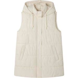 SPRINGFIELD Puffed Vest Front Placket and Cord IN Hood with Recycled Padding Insulation Vena Inflada, Marrón, XL para Mujer SPRINGFIELD Puffed Vest Front Placket and Cord IN Hood with Recycled Padding Insulation Vena Inflada, Marrón, XL para Mujer
