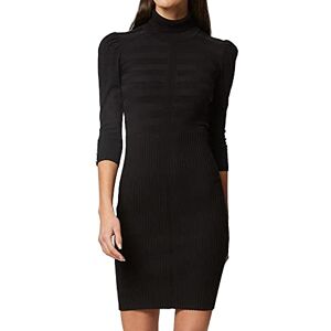 Morgan Vestido estilo jersey ajustado Negro L Morgan Vestido estilo jersey ajustado Negro L