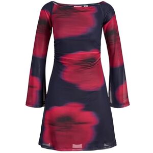 JACK & JONES Mesh Off Shoulder Dress Wvn Jxmelia-Vestido de Malla con Hombros Descubiertos, Azul marítimo, XS Mujeres JACK & JONES Mesh Off Shoulder Dress Wvn Jxmelia-Vestido de Malla con Hombros Descubiertos, Azul marítimo, XS Mujeres