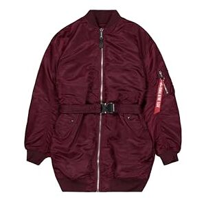 Alpha MA-1 Long Chaqueta bomber para mujer Dark Cherry S Alpha MA-1 Long Chaqueta bomber para mujer Dark Cherry S