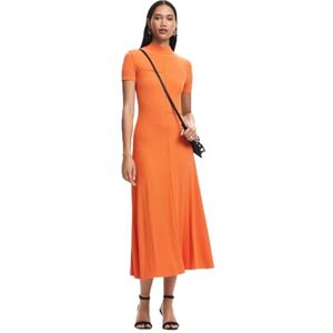 Desigual Vestido de Manga Corta para Mujer, Naranja, S Desigual Vestido de Manga Corta para Mujer, Naranja, S