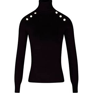 Morgan Jersey manga larga con cuello de tortuga Negro S Morgan Jersey manga larga con cuello de tortuga Negro S
