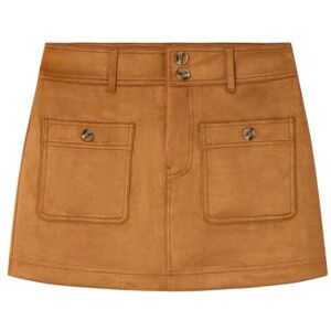 SPRINGFIELD Fake Suede Skirt with Front Pockets Skirts, Brown, M para Mujer SPRINGFIELD Fake Suede Skirt with Front Pockets Skirts, Brown, M para Mujer