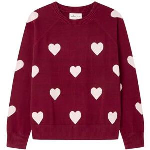 SPRINGFIELD Intarsia Hearts Sweater Sudadera Estampada, Wine, XL para Mujer SPRINGFIELD Intarsia Hearts Sweater Sudadera Estampada, Wine, XL para Mujer