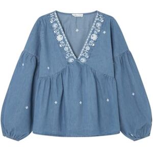 SPRINGFIELD Blusa para Mujer, Azul Ahumado,38 SPRINGFIELD Blusa para Mujer, Azul Ahumado,38