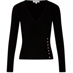 Morgan Jersey manga larga con escote cruzado Negro M Morgan Jersey manga larga con escote cruzado Negro M