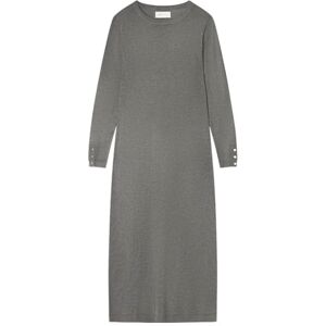SPRINGFIELD Vestido Midi viscoso con Botones metálicos en los puños y Abertura Punto, Gris Melange, L para Mujer SPRINGFIELD Vestido Midi viscoso con Botones metálicos en los puños y Abertura Punto, Gris Melange, L para Mujer