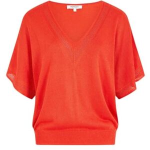 Morgan Jersey de Manga Corta con Cuello en V, Sangre M, XS Morgan Jersey de Manga Corta con Cuello en V, Sangre M, XS