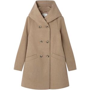 SPRINGFIELD Cloth Coat with Hood, Welt Pockets and Front Buttons FOR Closing Capa De Tela, Bronceado, 40 para Mujer SPRINGFIELD Cloth Coat with Hood, Welt Pockets and Front Buttons FOR Closing Capa De Tela, Bronceado, 40 para Mujer