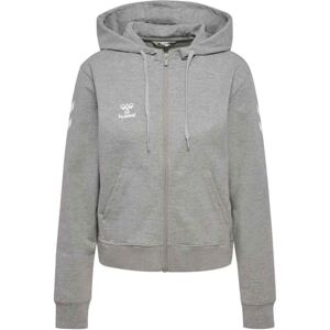 hummel , HmlGO 2.0 Chevron Zip Hoodie Woman, Gris Jaspeado, XS hummel , HmlGO 2.0 Chevron Zip Hoodie Woman, Gris Jaspeado, XS