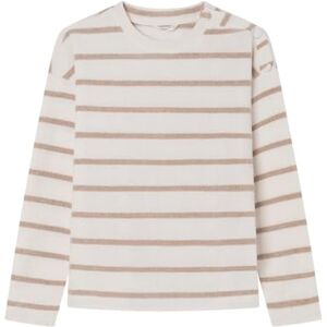 SPRINGFIELD Striped LS Chenilla with Buttons ON Shoulder T Shirt, White, L para Mujer SPRINGFIELD Striped LS Chenilla with Buttons ON Shoulder T Shirt, White, L para Mujer