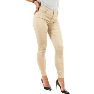 Morgan Pantalon Slim enduit , Pantalon Bebe Mujer, Beige, 42 Morgan Pantalon Slim enduit , Pantalon Bebe Mujer, Beige, 42