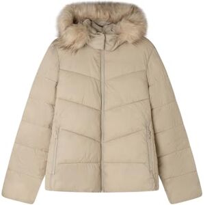SPRINGFIELD Short Sorona Puffed Jacket Pockets, Front Zipper, Hood with Fur AT Edge and Inside Waist GARTHERING Chaqueta Abolojada, Beige, M para Mujer SPRINGFIELD Short Sorona Puffed Jacket Pockets, Front Zipper, Hood with Fur AT Edge and Inside Waist GARTHERING Chaqueta Abolojada, Beige, M para Mujer